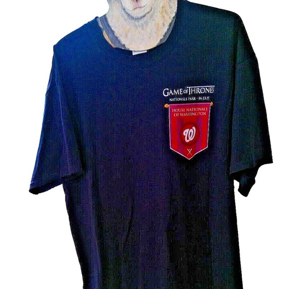 Washington Nationals SGA Game of Thrones Night T-Shirt L 6/23/17 Player's Houses - Picture 2 of 8